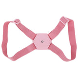 Posture Corrector Breathable Smart Back Shoulder Brace Intelligent Reminder StraightenerPink - Front View