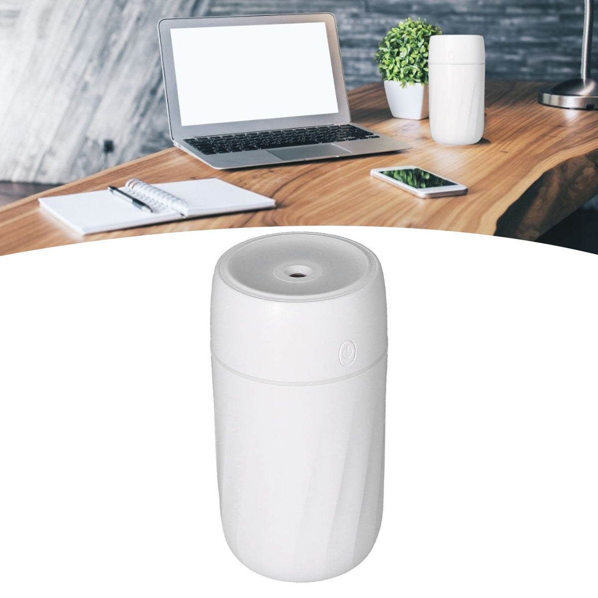 300ml Mini Humidifier Portable Colorful Lights USB Humidifier for Home Bedroom Office CarWhite