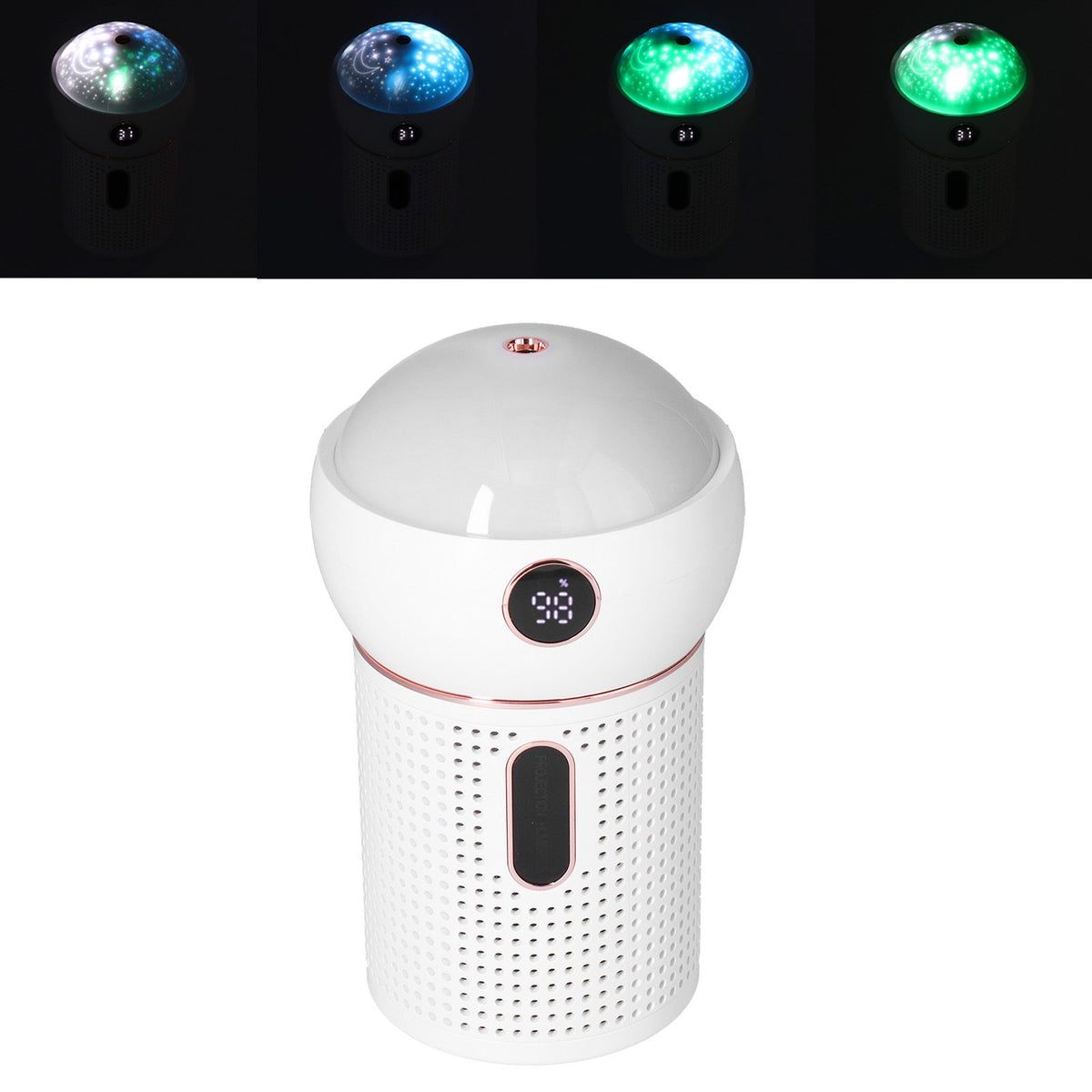 630ml Large Capacity Humidifier Single Spray 360° Projection Humidifier for Home Car USB ChargingWhite