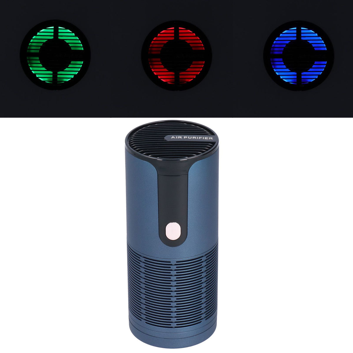 10 Million Negative Ion Air Purifier Portable Air Cleaner 3 Gear Adjustment for Home Car Accessories USB ChargingBlue
