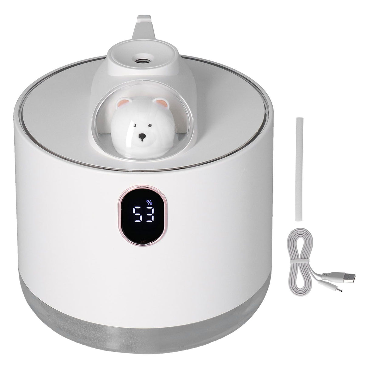 500ml Large Capacity Humidifier Spacecraft Night Light USB Charging Car Humidifier for HomeWhite