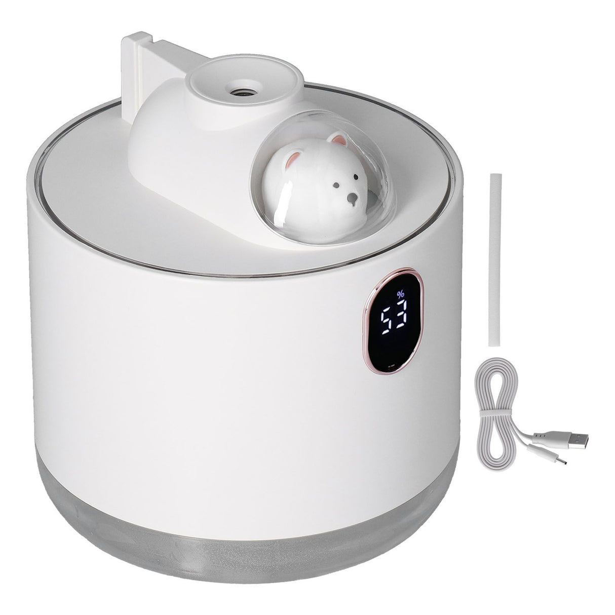 500ml Large Capacity Humidifier Spacecraft Night Light USB Charging Car Humidifier for HomeWhite