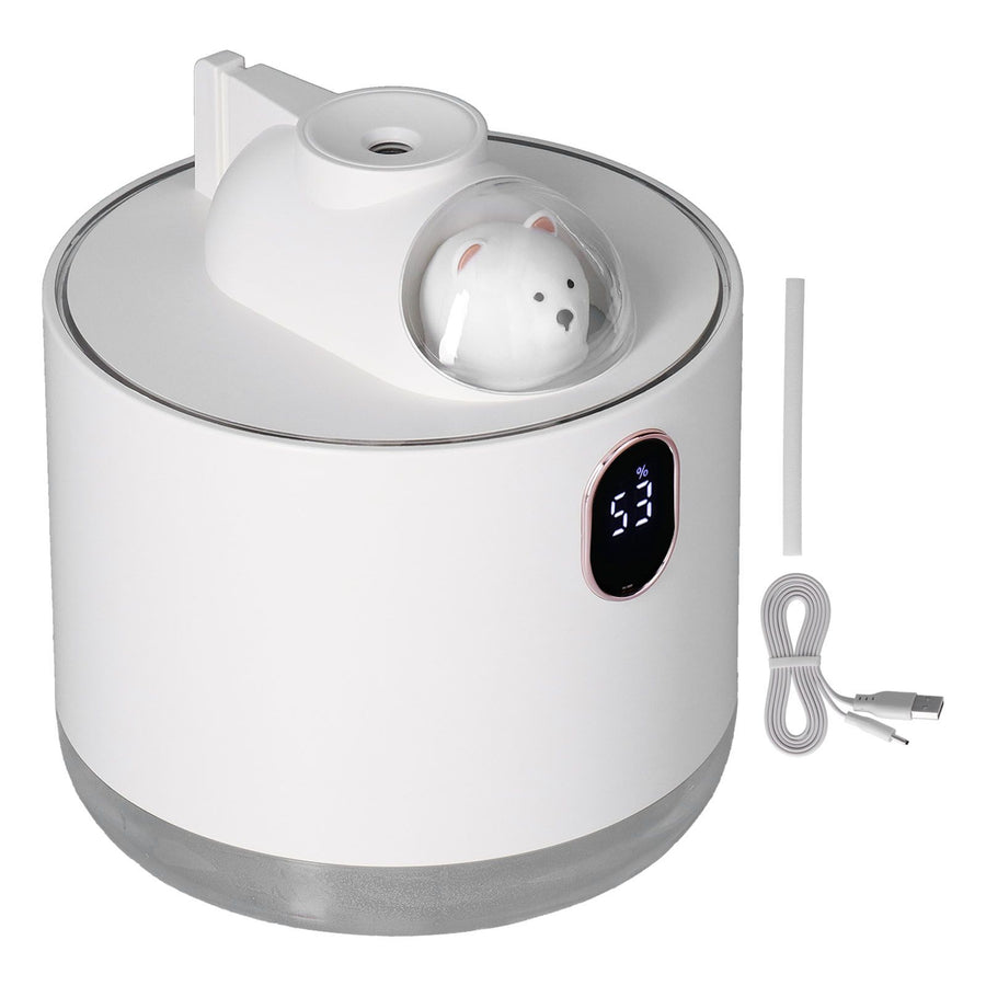 500ml Large Capacity Humidifier Spacecraft Night Light USB Charging Car Humidifier for HomeWhite