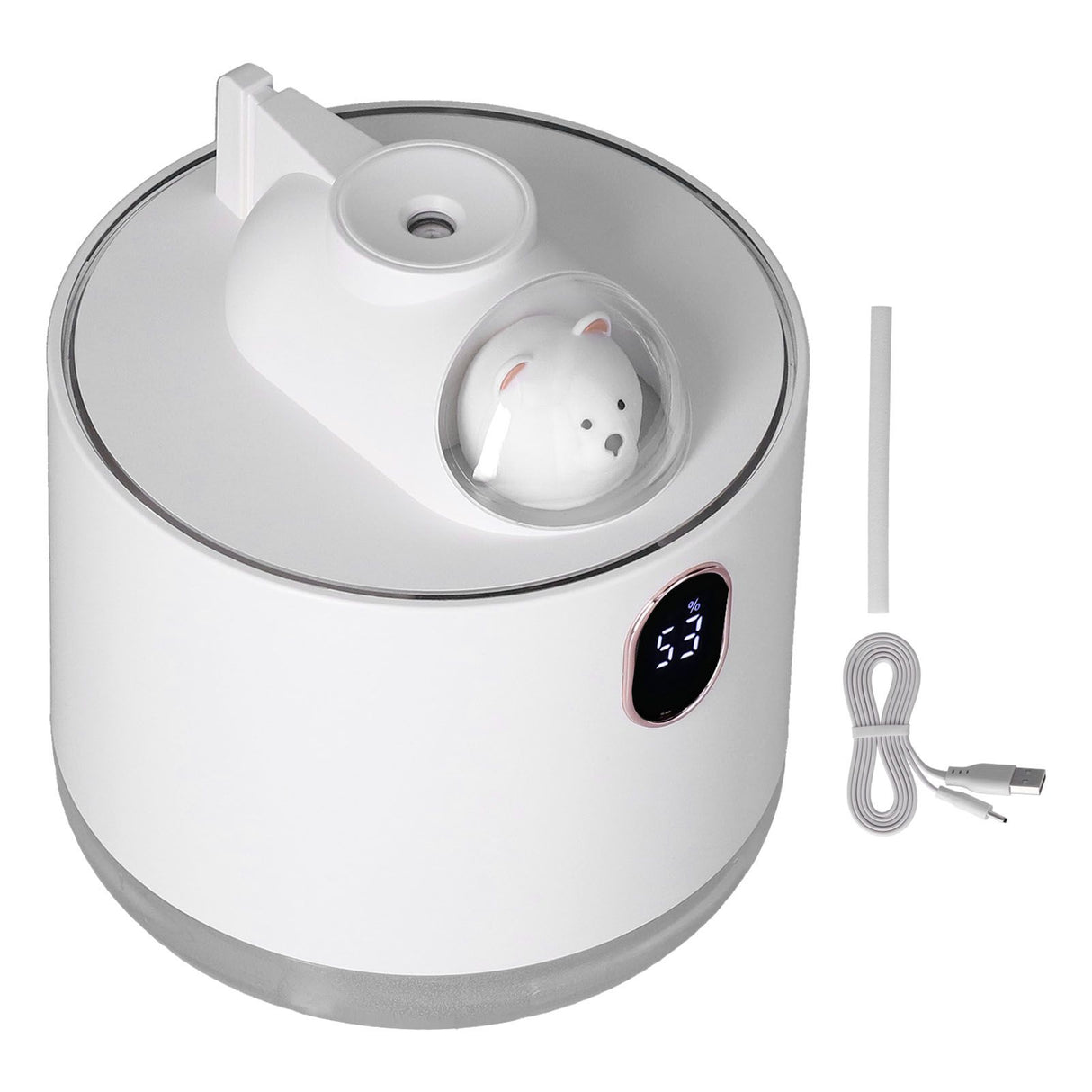 500ml Large Capacity Humidifier Spacecraft Night Light USB Charging Car Humidifier for HomeWhite