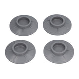 4Pcs Vacuum Suction Cup Design Washing Machine Feet Pad Non Slip Anti Vibration Noise Reduction Pad - Top-Down View