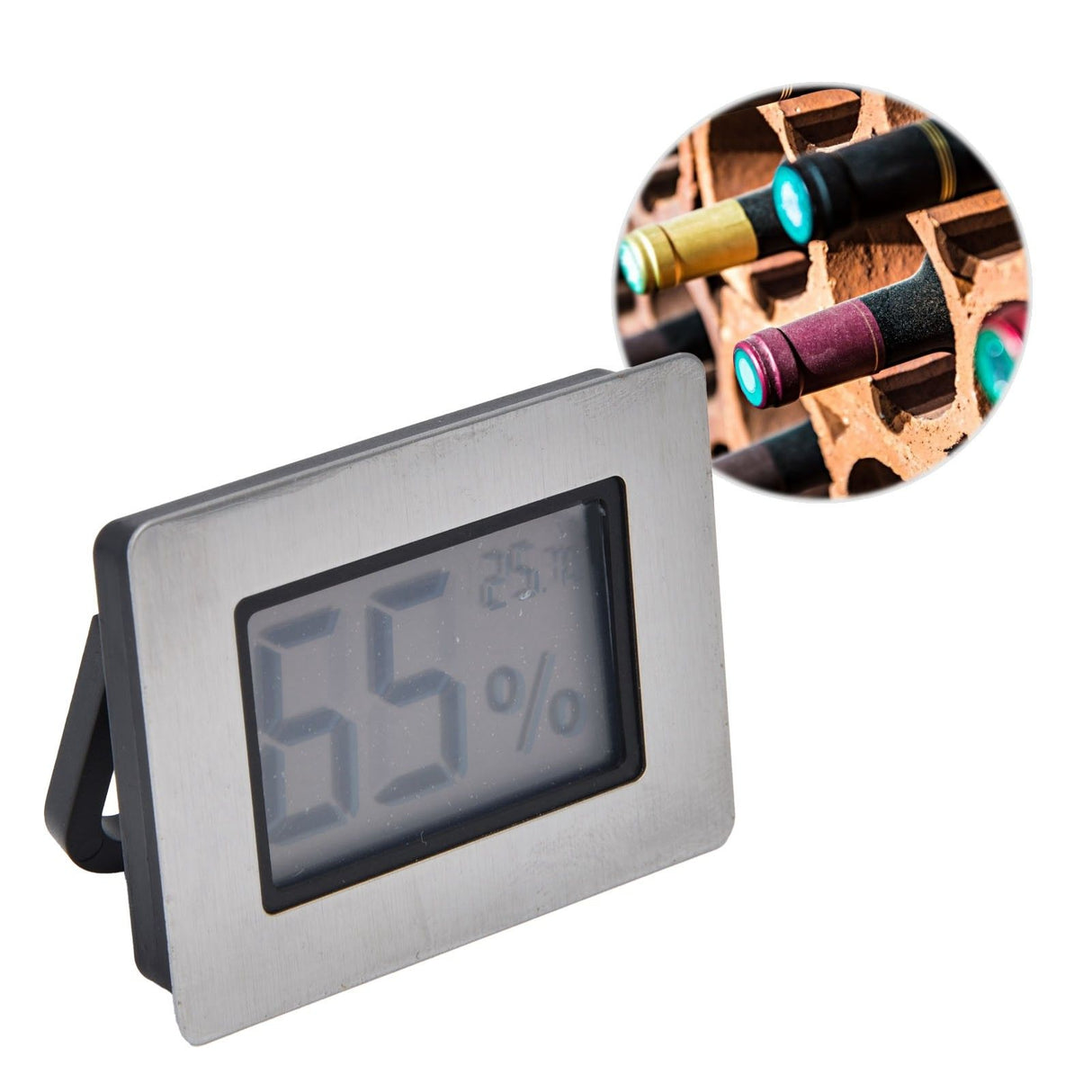 Embedded Design LCD Electronic Thermometer Hygrometer for Cigar Box Guitar Case Wine Cabinet