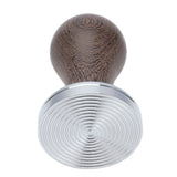 53mm Stainless Steel Coffee Tamper Wooden Handle Coffee Powder Hammer Press Tool Accessory - Front View