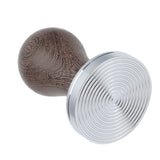 53mm Stainless Steel Coffee Tamper Wooden Handle Coffee Powder Hammer Press Tool Accessory - 45-Degree Angle