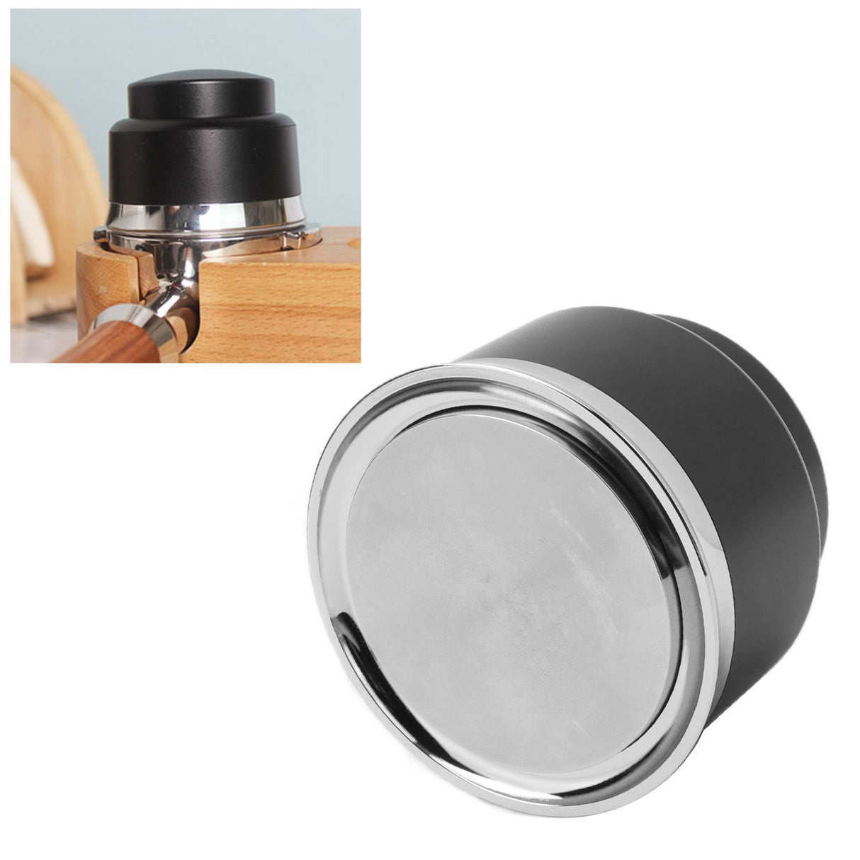 53mm Stainless Steel Coffee Tamper Press Powder Hammer Distributor Leveler Tool for Coffee Machine Handle