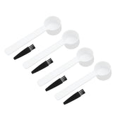100Set Reusable 4g Coffee Measuring Spoon Brush Kit Coffee Making Accessory for Home Office Use