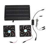 20W Solar Panel Fan Kit Heat Dissipation Ventilation Solar Powered Dual Fan with Switch for Chicken House Greenhouse Dog House