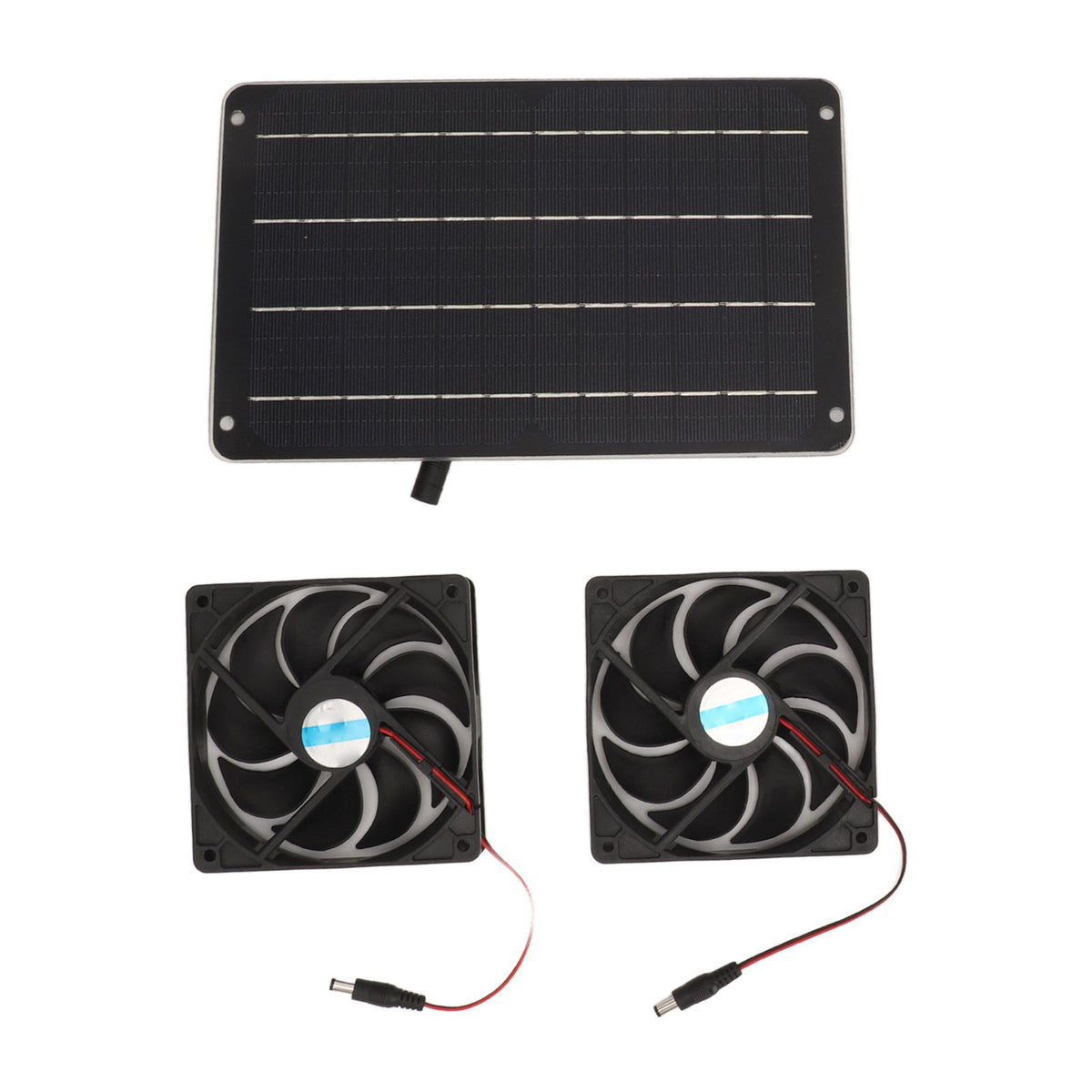 20W Solar Panel Fan Kit Heat Dissipation Ventilation Solar Powered Dual Fan with Switch for Chicken House Greenhouse Dog House