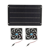 20W Solar Panel Fan Kit Heat Dissipation Ventilation Solar Powered Dual Fan with Switch for Chicken House Greenhouse Dog House
