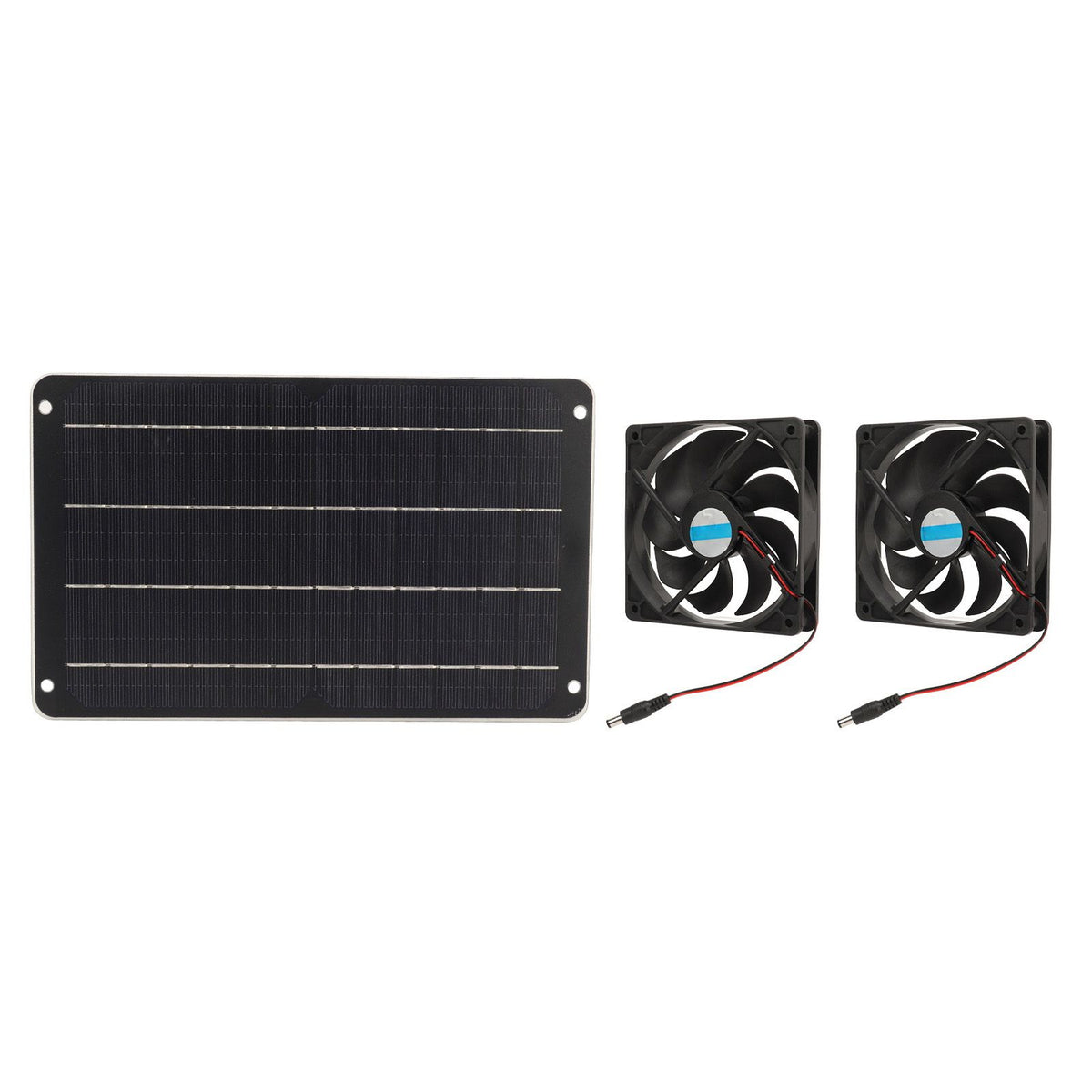 20W Solar Panel Fan Kit Heat Dissipation Ventilation Solar Powered Dual Fan with Switch for Chicken House Greenhouse Dog House