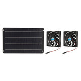 20W Solar Panel Fan Kit Heat Dissipation Ventilation Solar Powered Dual Fan with Switch for Chicken House Greenhouse Dog House - Extra Image