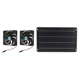 20W Solar Panel Fan Kit Heat Dissipation Ventilation Solar Powered Dual Fan with Switch for Chicken House Greenhouse Dog House - Extra Image