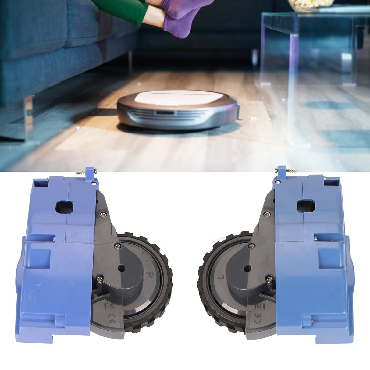 Right Left Drive Wheel Module Pair for Roomba 500 600 700 800 900 880 870 871 885 880 860 861 875 Series Vacuum Cleaner Blue