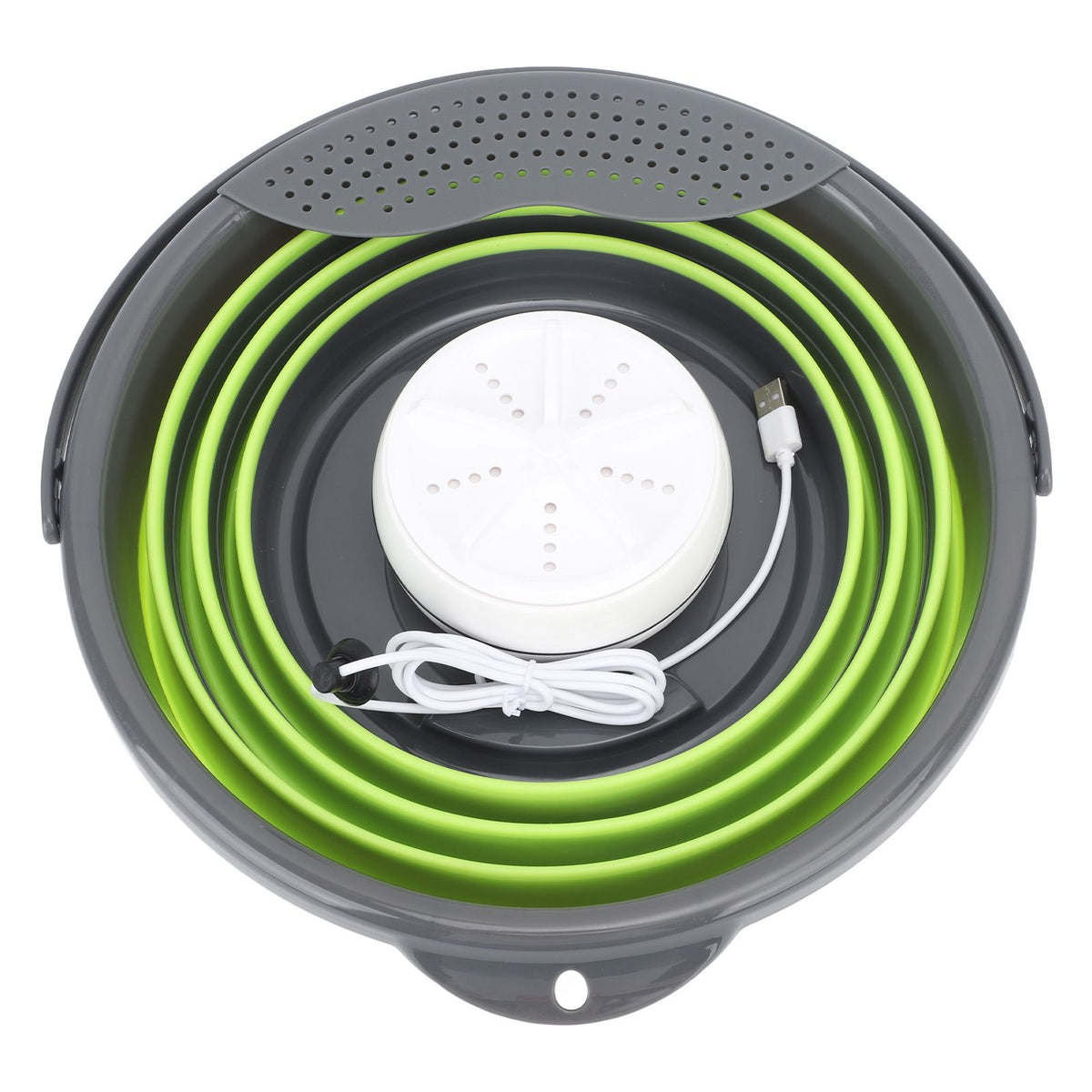 24W Portable Washing Machine Dormitory Sock Underwear Mini Washer Mini Washing Machine with 10L Foldable Laundry Bucket