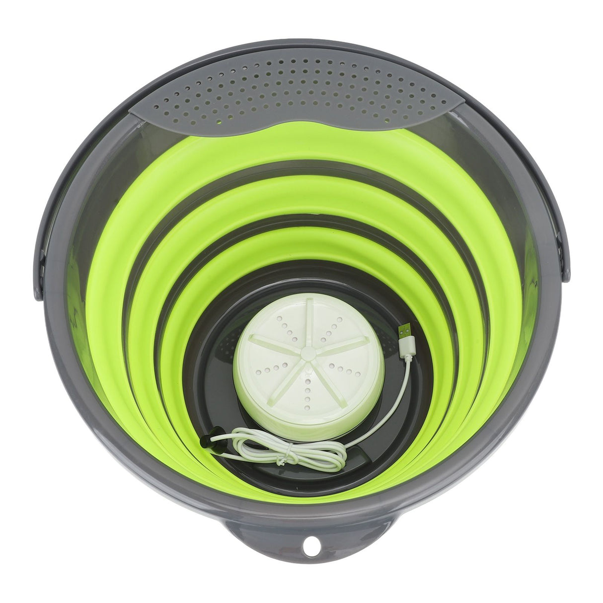 24W Portable Washing Machine Dormitory Sock Underwear Mini Washer Mini Washing Machine with 10L Foldable Laundry Bucket