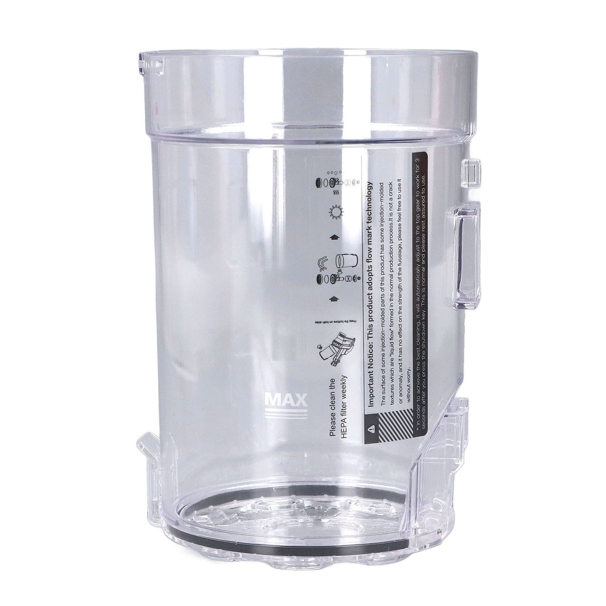 Vacuum Cleaner Dust Bucket ABS Handheld Cordless Vacuum Cleaner Dust Collection Cup Replacement for Proscenic P10 P11 P10PRO Accessories
