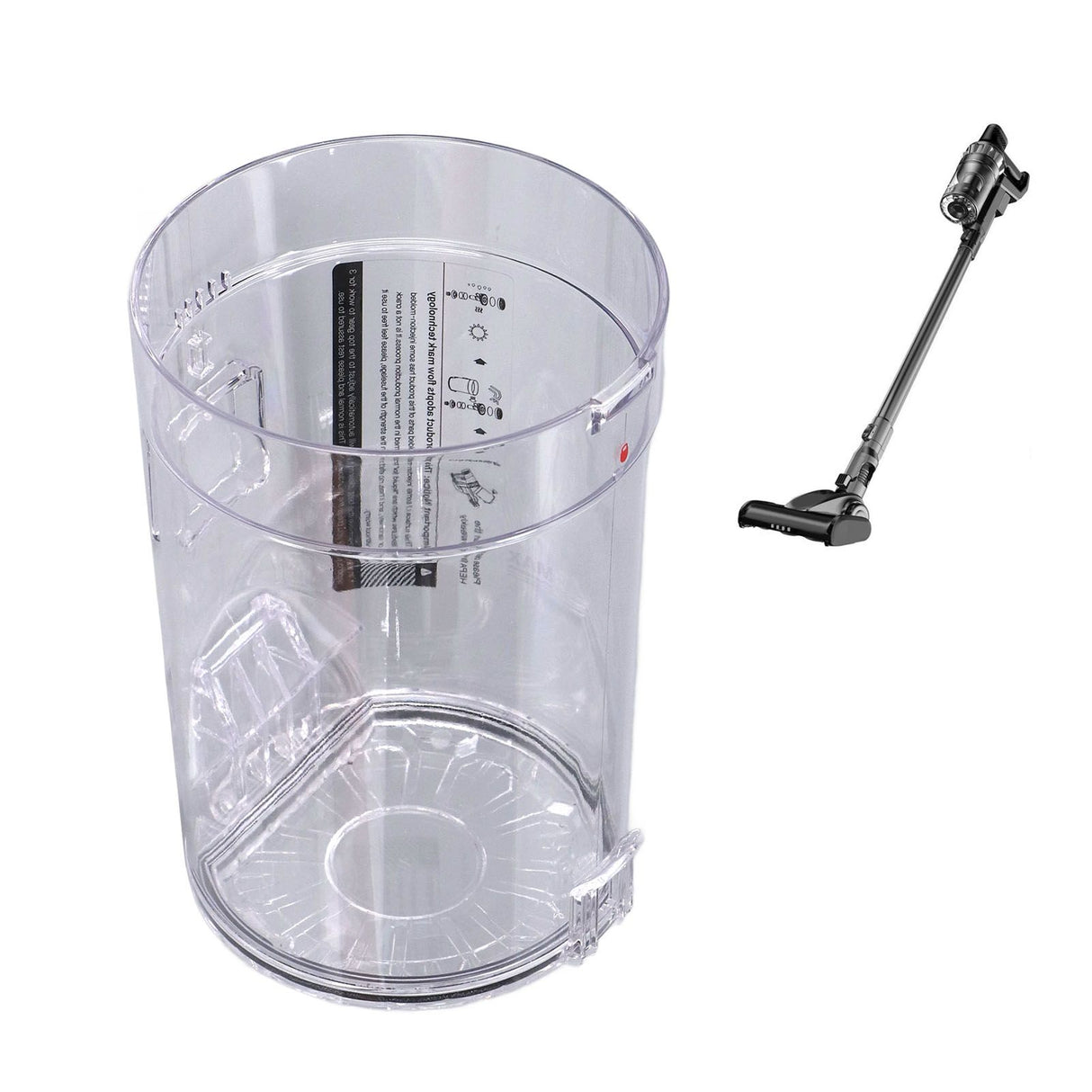 Vacuum Cleaner Dust Bucket ABS Handheld Cordless Vacuum Cleaner Dust Collection Cup Replacement for Proscenic P10 P11 P10PRO Accessories