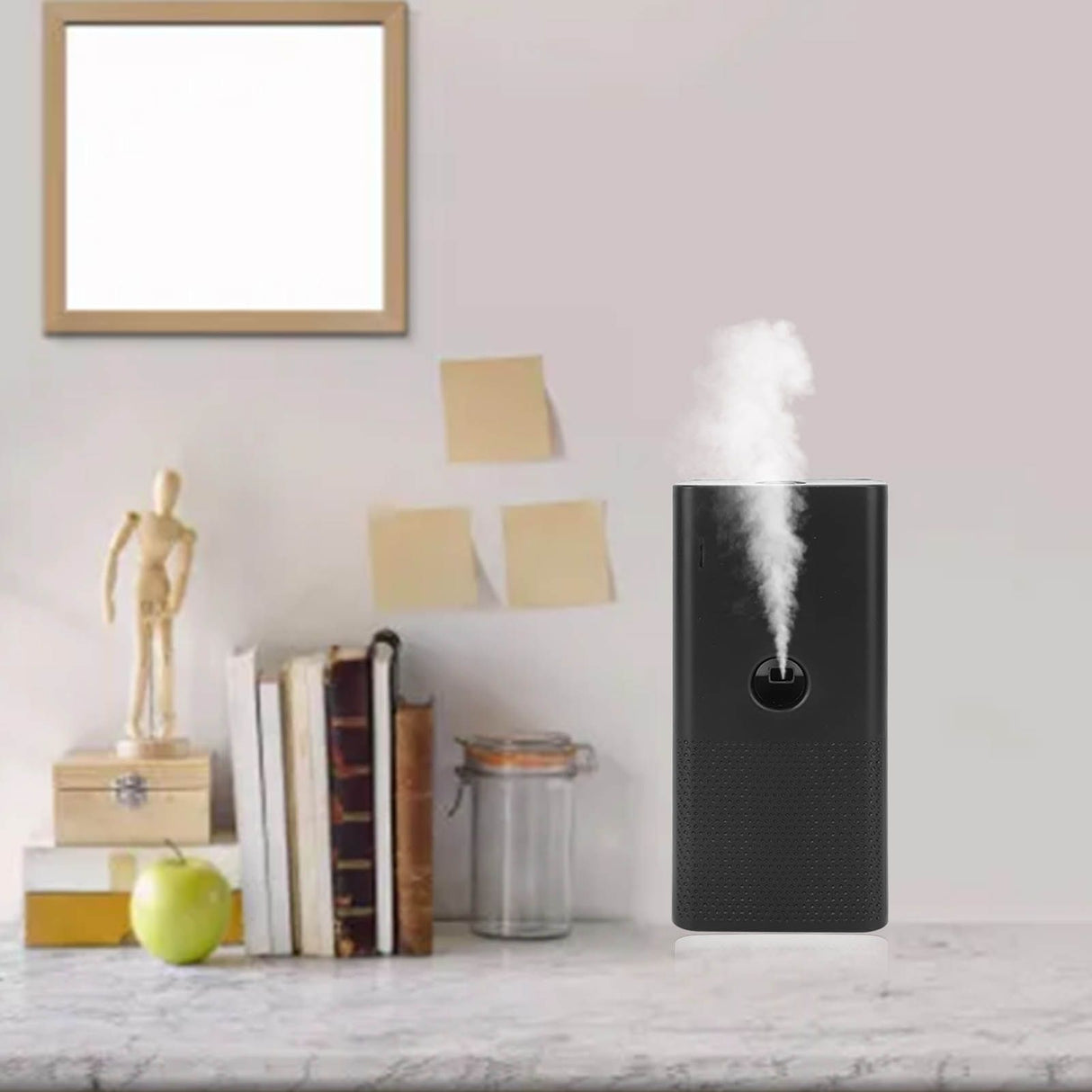 Essential Oil Diffuser Quiet Safe Home Fragrance Aroma Diffuser for Home Office Bedroom Bathroom Black