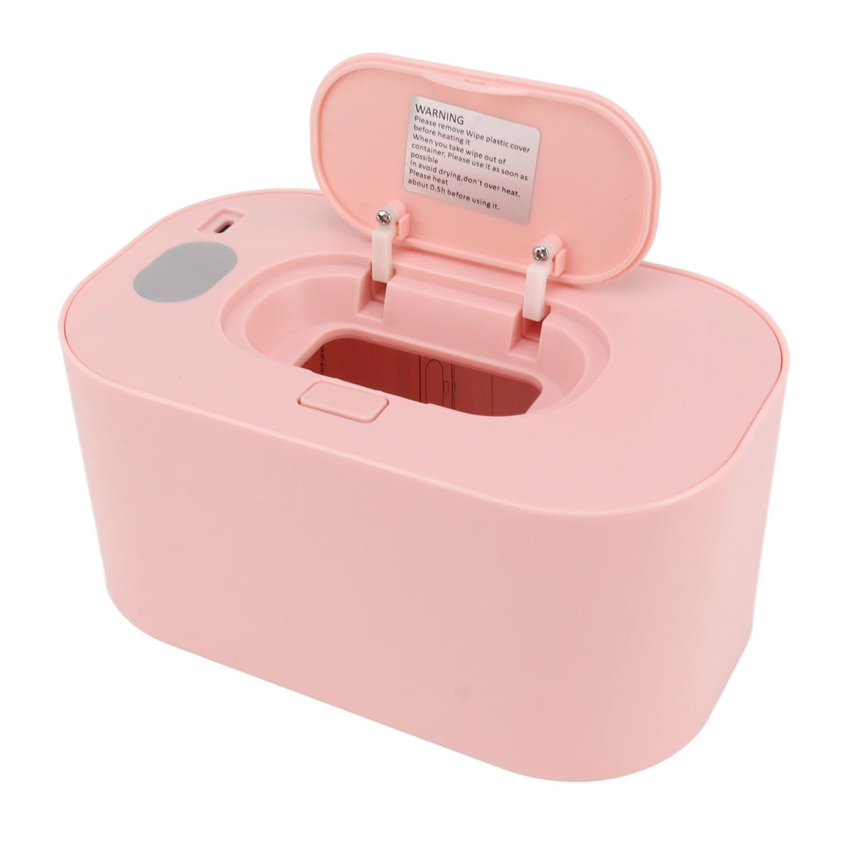 Wipe Warmer Wet Wipe Dispenser USB Powered Constant Temperature Large Capacity with Display Wipe Heater for Infants Pink