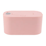 Wipe Warmer Wet Wipe Dispenser USB Powered Constant Temperature Large Capacity with Display Wipe Heater for Infants Pink