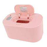 Wipe Warmer Wet Wipe Dispenser USB Powered Constant Temperature Large Capacity with Display Wipe Heater for Infants Pink - Extra Image