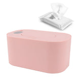 Wipe Warmer Wet Wipe Dispenser USB Powered Constant Temperature Large Capacity with Display Wipe Heater for Infants Pink