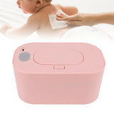 Wipe Warmer Wet Wipe Dispenser USB Powered Constant Temperature Large Capacity with Display Wipe Heater for Infants Pink