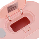 Wipe Warmer Wet Wipe Dispenser USB Powered Constant Temperature Large Capacity with Display Wipe Heater for Infants Pink - Extra Image