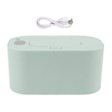 Wipe Warmer Wet Wipe Dispenser USB Powered Constant Temperature Large Capacity with Display Wipe Heater for Infants Green