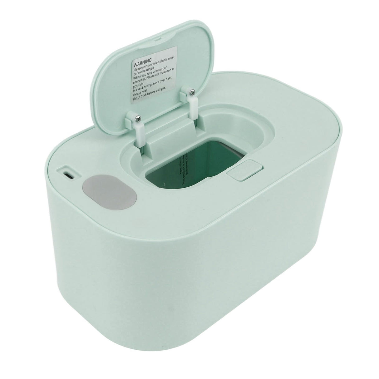 Wipe Warmer Wet Wipe Dispenser USB Powered Constant Temperature Large Capacity with Display Wipe Heater for Infants Green