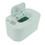Wipe Warmer Wet Wipe Dispenser USB Powered Constant Temperature Large Capacity with Display Wipe Heater for Infants Green - Top-Down View