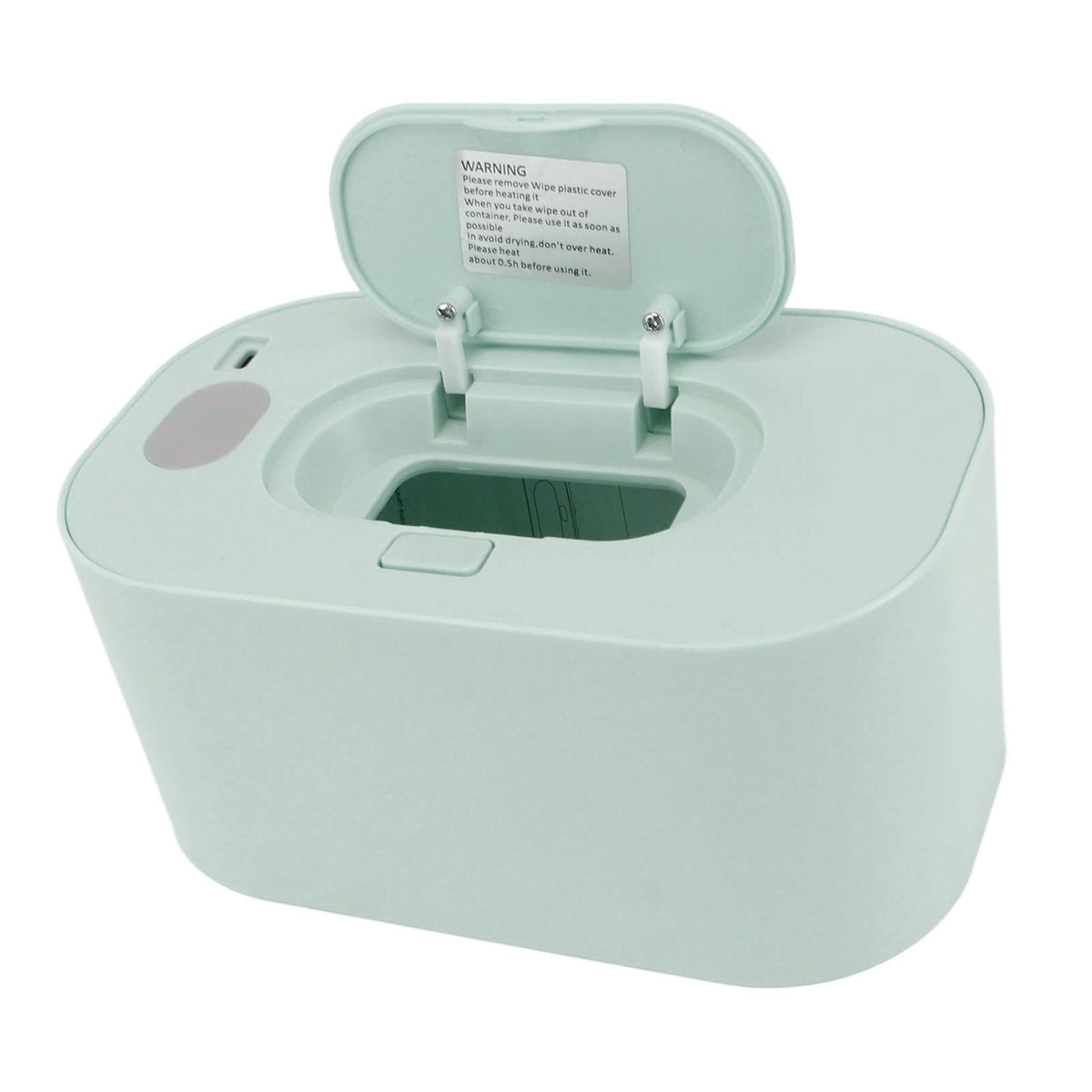 Wipe Warmer Wet Wipe Dispenser USB Powered Constant Temperature Large Capacity with Display Wipe Heater for Infants Green