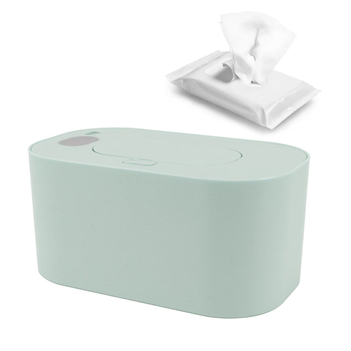 Wipe Warmer Wet Wipe Dispenser USB Powered Constant Temperature Large Capacity with Display Wipe Heater for Infants Green