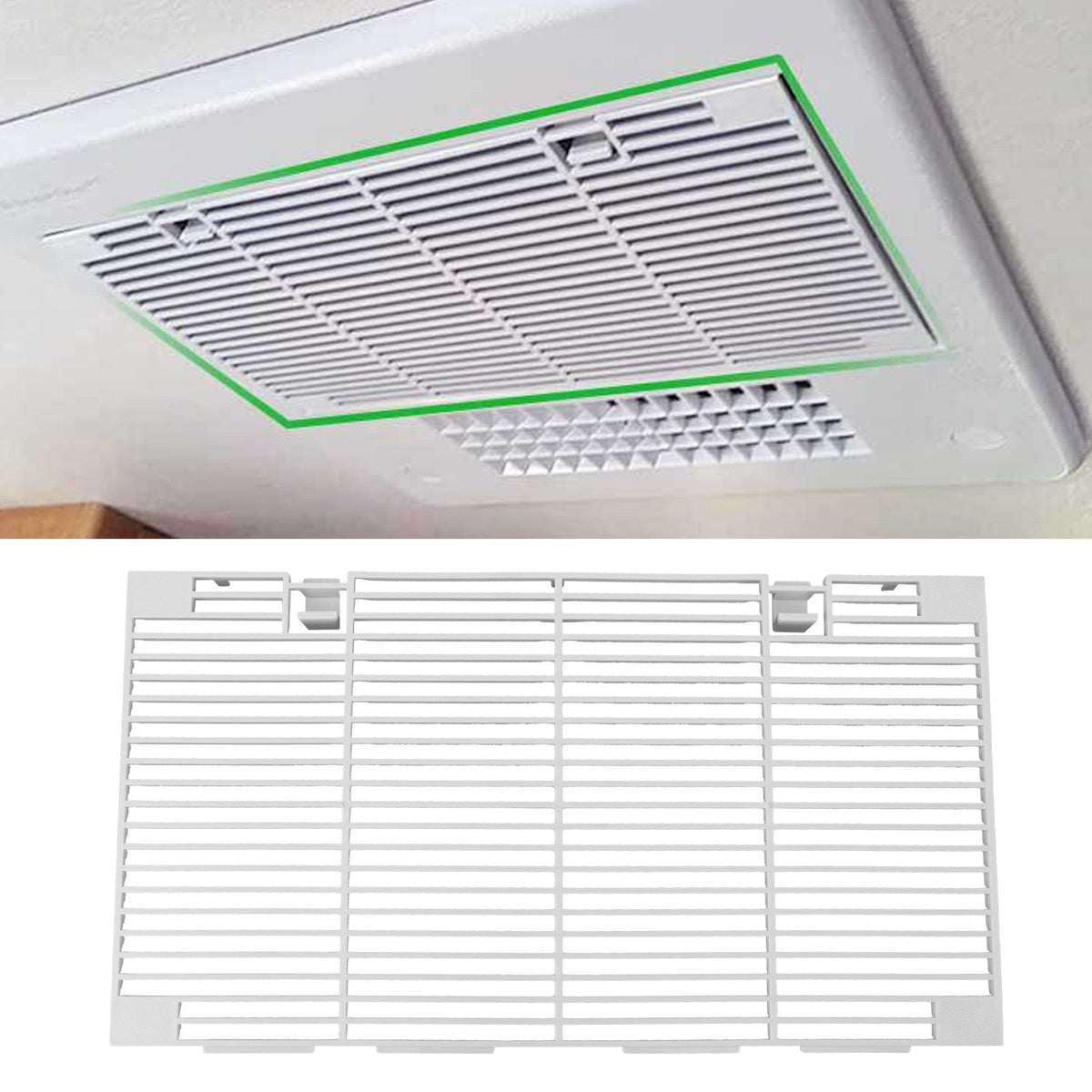 RV AC Ducted Grille with Filter Screen Air Conditioner Vent Cover Replacement for Dometic 3104928.019
