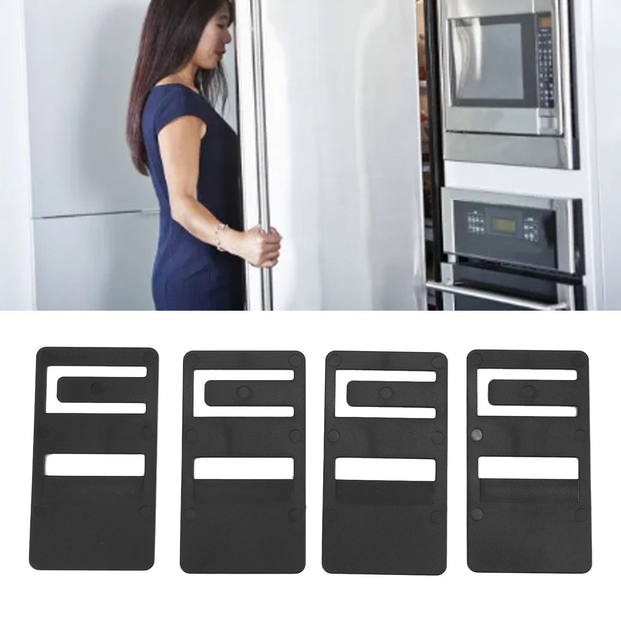 4PCS RV Refrigerator Airing Clip Device Card Fridge Door Prop Clips to Prevent Build Up and Odor for DM26XX DM28XX