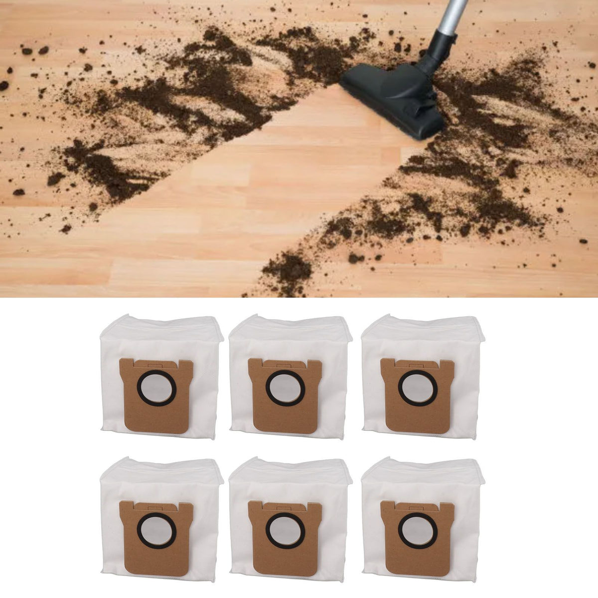 6PCS Vacuum Dust Bag Cloth Self Locking Efficient Clean Easy Replacement Universal Vacuum Cleaner Accessory for Home