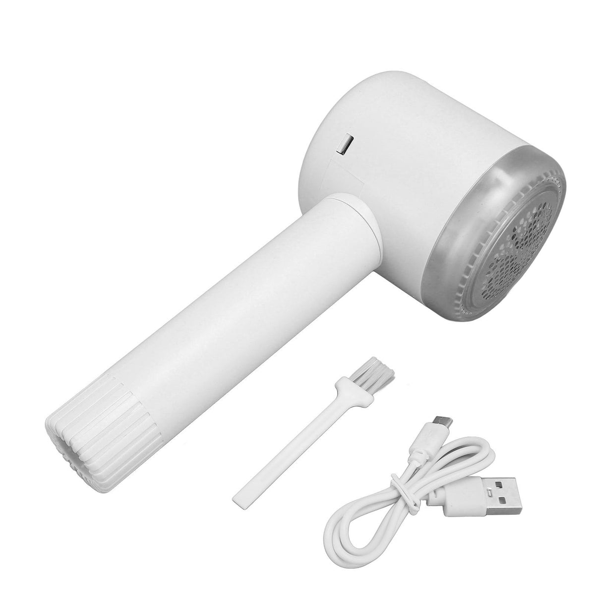 Electric Lint Shaver Fuzz Removing 6 Blades High Efficiency Lint Roller Fabric Defuzzer for Clothes Carpet Couch White