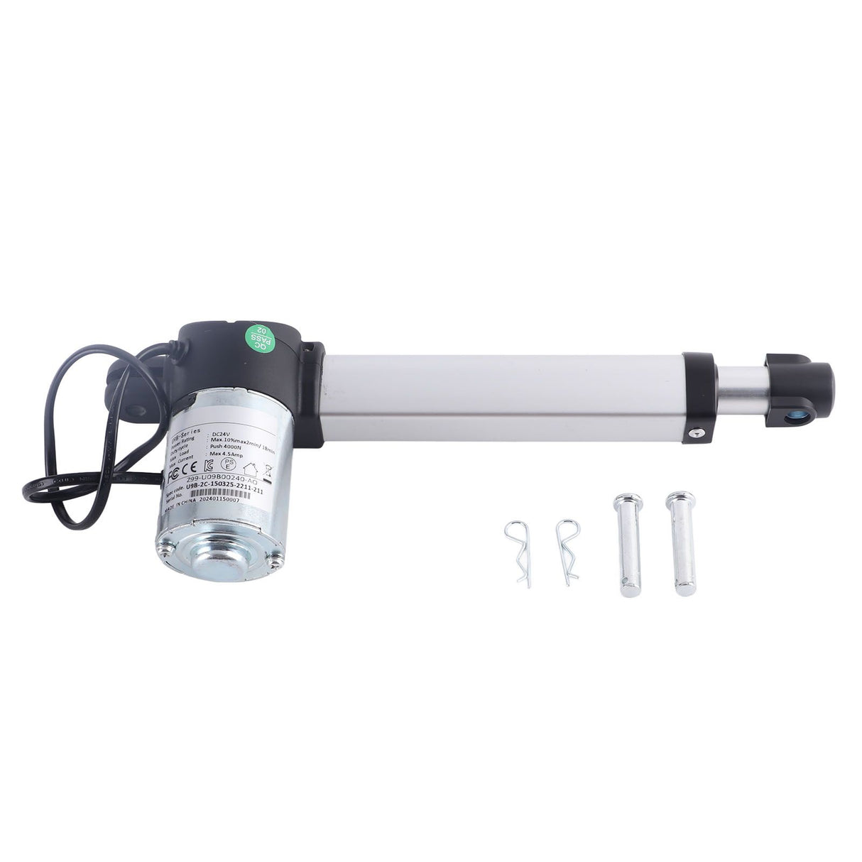 DC 24V 150mm Stroke Linear Actuator Maximum Load 4000N Heavy Duty Weather Resistant for Electric Sofa Massage Chair