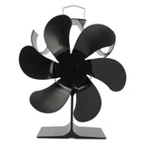 Stove Fan 6 Blades Fireplace Fan Heat Powered Fast Warm Circulation Quiet Heat Resistant Thermoeletric Fan for Log Burner Home