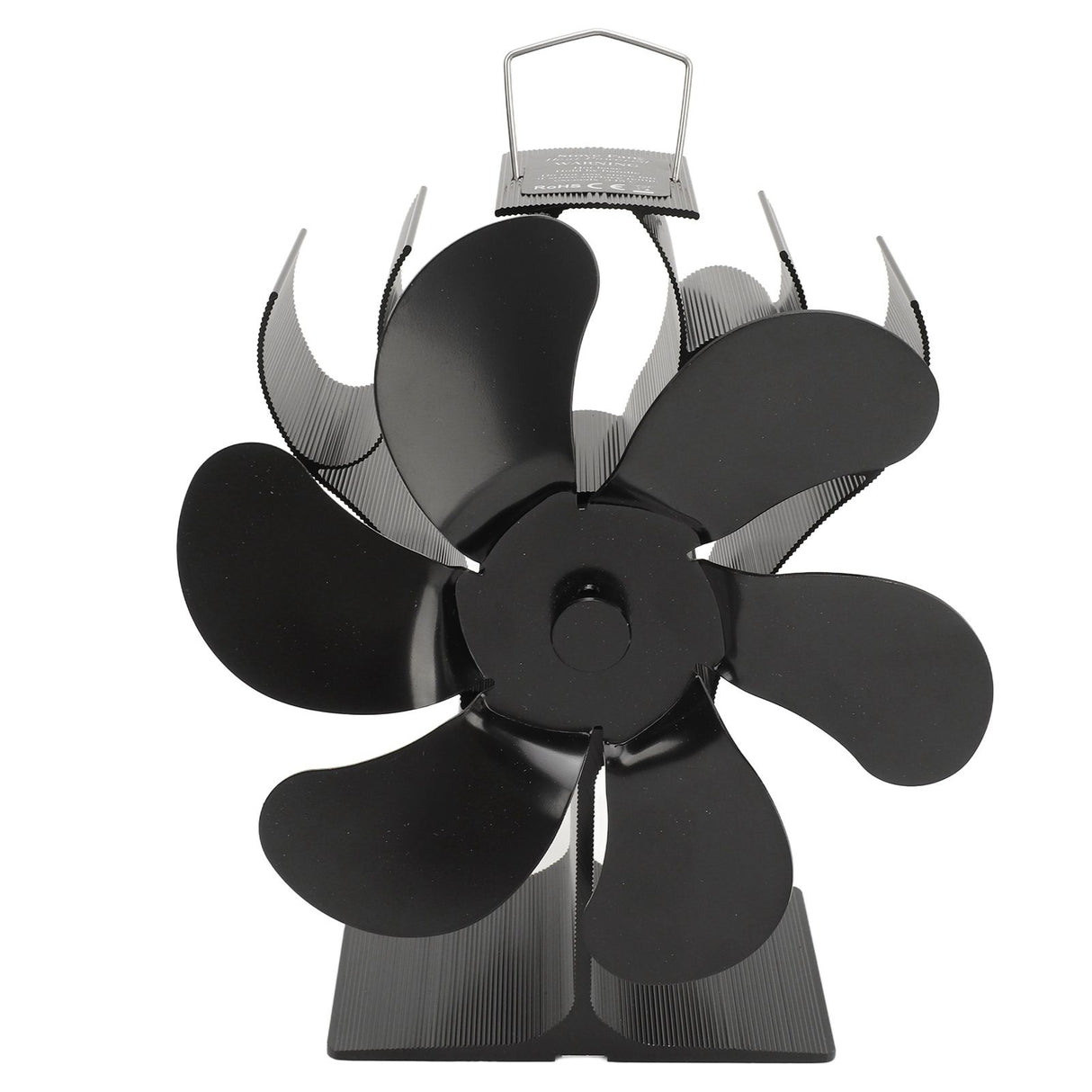 Stove Fan 6 Blades Fireplace Fan Heat Powered Fast Warm Circulation Quiet Heat Resistant Thermoeletric Fan for Log Burner Home