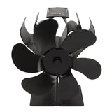 Stove Fan 6 Blades Fireplace Fan Heat Powered Fast Warm Circulation Quiet Heat Resistant Thermoeletric Fan for Log Burner Home