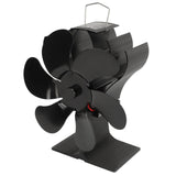 Stove Fan 6 Blades Fireplace Fan Heat Powered Fast Warm Circulation Quiet Heat Resistant Thermoeletric Fan for Log Burner Home - Rear View