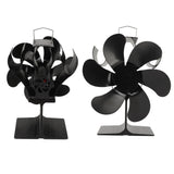 Stove Fan 6 Blades Fireplace Fan Heat Powered Fast Warm Circulation Quiet Heat Resistant Thermoeletric Fan for Log Burner Home - Low Angle