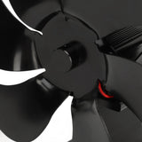 Stove Fan 6 Blades Fireplace Fan Heat Powered Fast Warm Circulation Quiet Heat Resistant Thermoeletric Fan for Log Burner Home