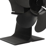 Stove Fan 6 Blades Fireplace Fan Heat Powered Fast Warm Circulation Quiet Heat Resistant Thermoeletric Fan for Log Burner Home - Extra Image