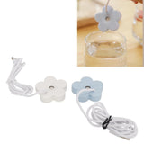 Small Flower USB Humidifier Creative Cute Atomization Mist Maker Portable Waterproof Air Humidifier White Blue - Extra Image